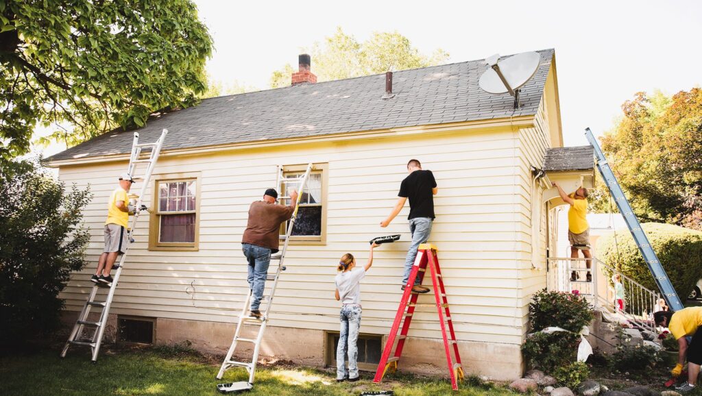 family changing windows