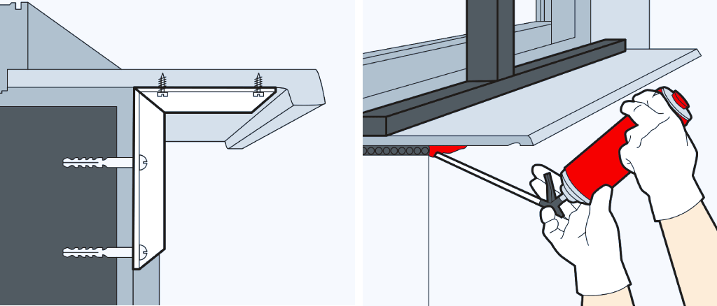 interior window sill installation