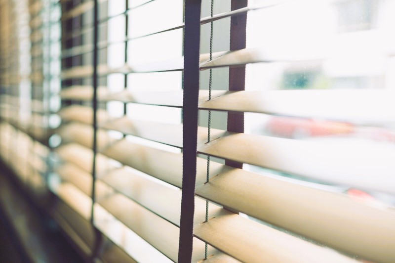 blinds by the window